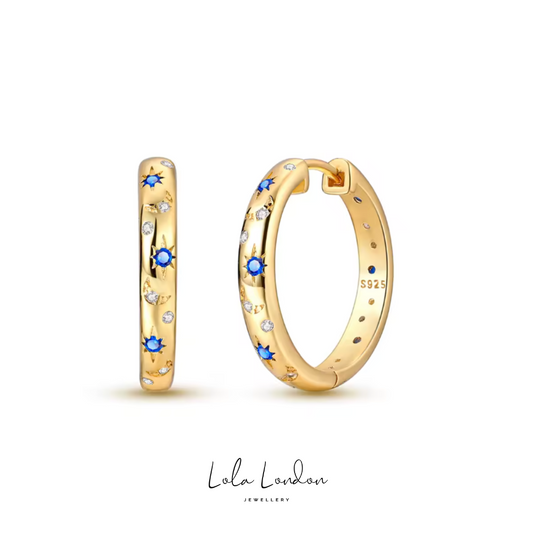 Blue Sky Hoop Earrings