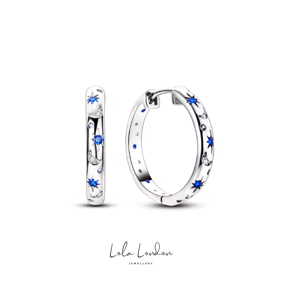 Blue Sky Hoop Earrings