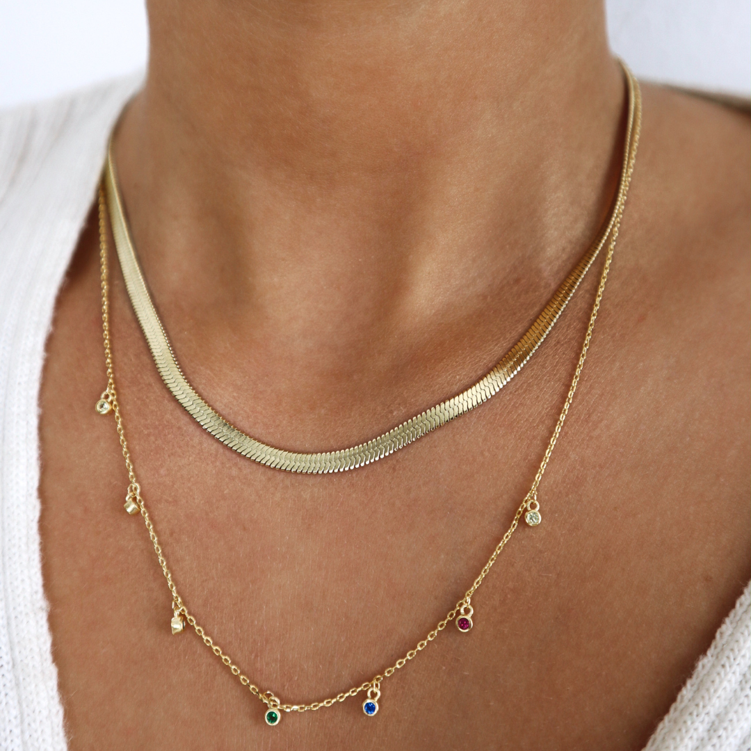Lana - Flat Snake Chain Necklace