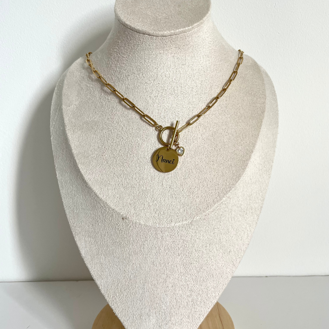 Personalised Necklace- Paper Clip Chain