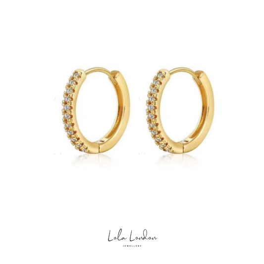 Eleanor Huggie Hoop Earrings