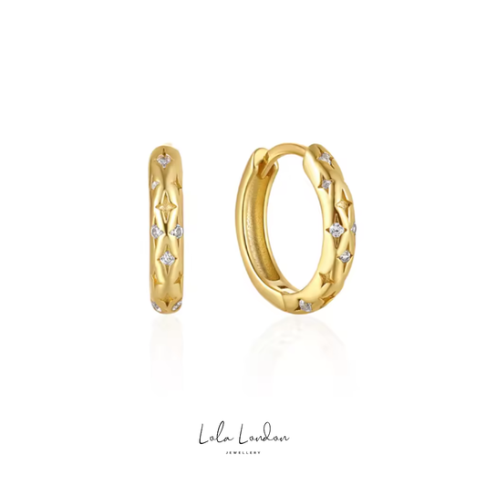 Sky Huggie Hoop Earrings