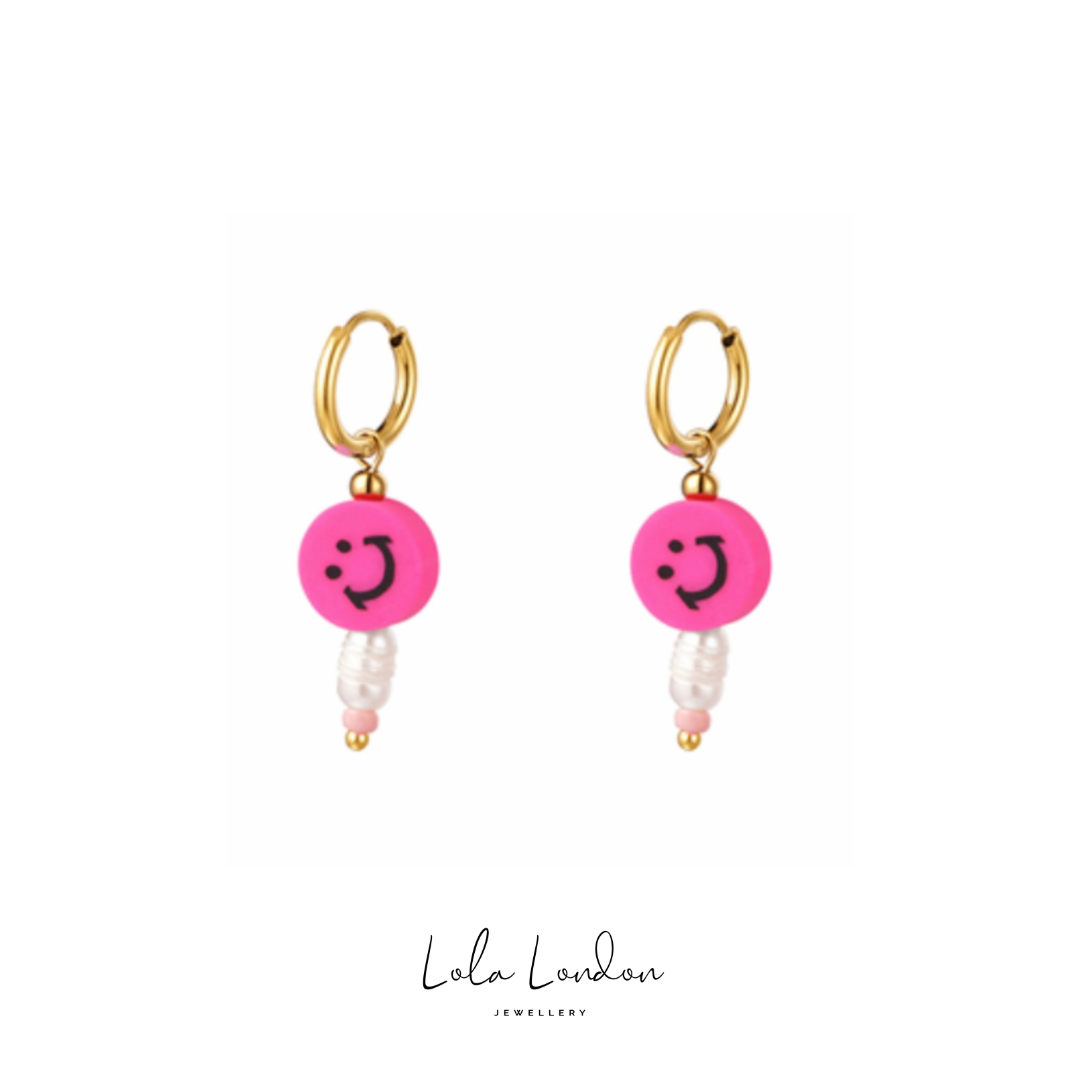 Smiley Face Earrings- More Colours